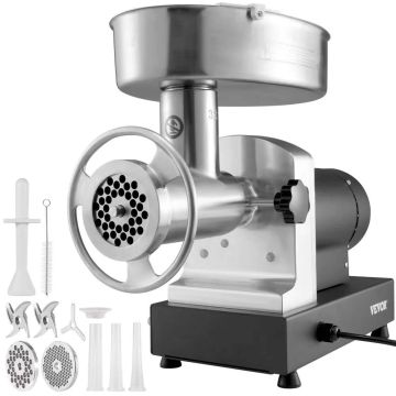 Electric meat grinder with sausage stuffer, 1100 W, 449.5 kg/hr.