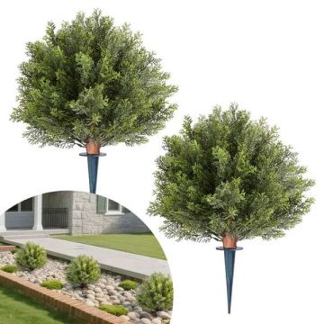 Artificial cypress trees with spikes, 2 pcs., 406 mm