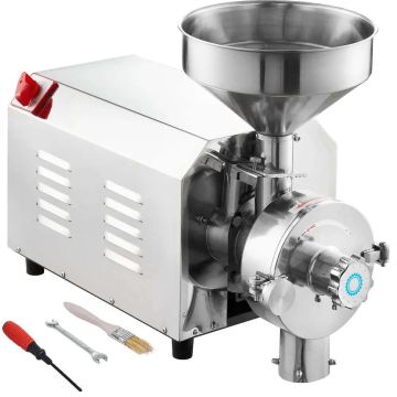 Industrial stainless steel soybean and corn grinder, 3000 W, 100 kg/h