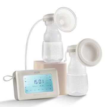 Elektryczna pojedyncza/podwójna laktatorka, regulowana, 4 tryby, siła ssania 300 mmHg