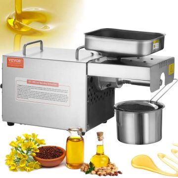 Electric oil press 700 W, stainless steel, hot press for peanuts and sesame