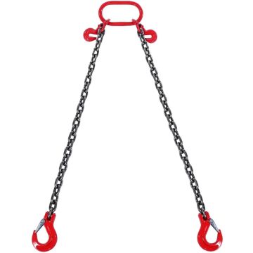 Zawiesie łańcuchowe G80, 7,9 mm x 182,9 cm, 2-cięgnowe, udźwig 2993,7 kg, łańcuch do podnoszenia