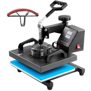 Heat press 10x12 inch, 2IN1 sublimation printer with Teflon coating