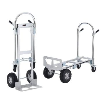 Aluminum Heavy Duty Hand Truck – Foldable, Convertible to Platform, 1000 lb Capacity
