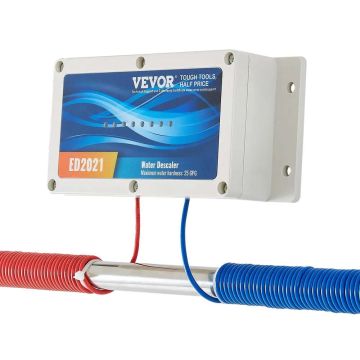 Electronic water softening system for whole house pipes