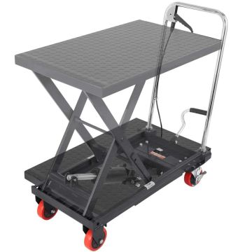 Wózek do stołu podnośnego nożycowego hydraulicznego, 500 funtów, 28,5 cala, czarny