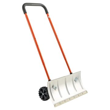 Wheeled snow pusher 61 cm with adjustable handle