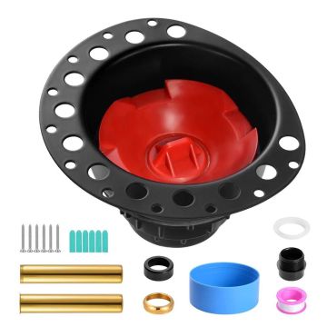 ABS freestanding bathtub drain set with brass pipes
