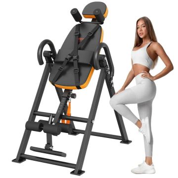 Inversion table for strength training, 136 kg, orange/black