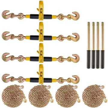 Ratchet chain binder G80, 0.8–0.9 cm, 3220 kg, 4 pcs.
