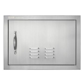 Drzwi zewnętrzne pojedyncze ze stali nierdzewnej do grilla 508x356 mm