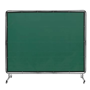 Ekran spawalniczy z ramą, 1,83x2,44 m, zielony, winylowy, z kółkami