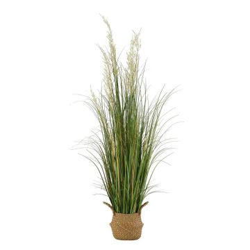 Artificial reed grass in a pot, 1194 mm, PVC, green