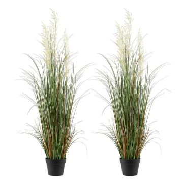 Artificial reed flowers in a pot, 2 pcs., 1194 mm, PVC