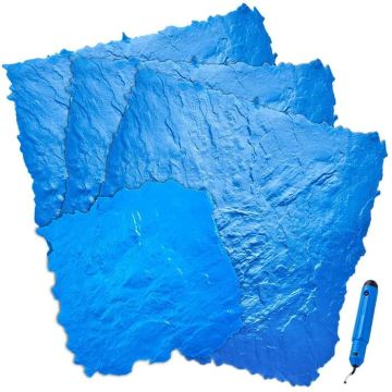 Zestaw mat stemplujących o fakturze betonu, 4 sztuki, 36x36 i 18x18 cali.