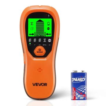 Wall scanner stud finder, electronic stud detector, 5 in 1, orange
