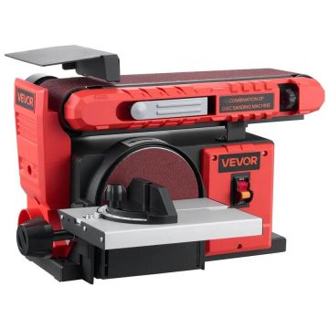152.4 mm disc and 101.6x914.4 mm belt sander, 400 W, adjustable angle
