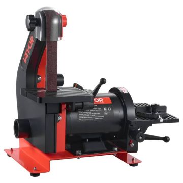 125 mm disc and 25x762 mm belt sander, 250 W, adjustable table