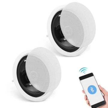 Głośniki sufitowe Bluetooth 2 szt., 6,5 cala, 150 W, do wbudowania w ścianę