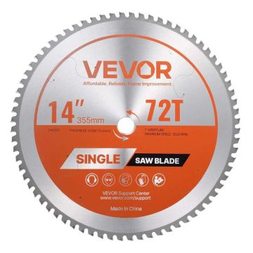 Circular saw blade, 355 mm, alloy teeth, for cutting metal
