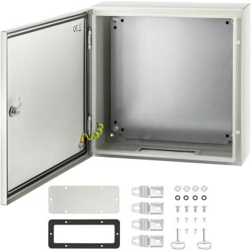 Puszka elektryczna ze stali NEMA 4X, 50x50x15 cm, IP66, wodoodporna i pyłoszczelna, do stosowania na zewnątrz/wewnątrz