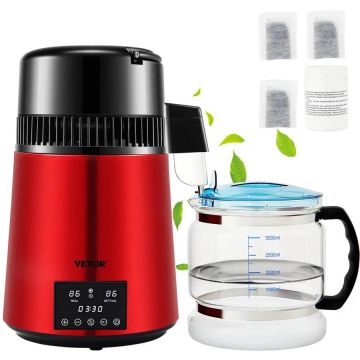 Water distiller 1 l/h with timer, 4 L glass jug, 750 W