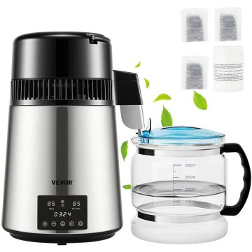 Water distiller 1 l/h with glass jug and display, 750 W
