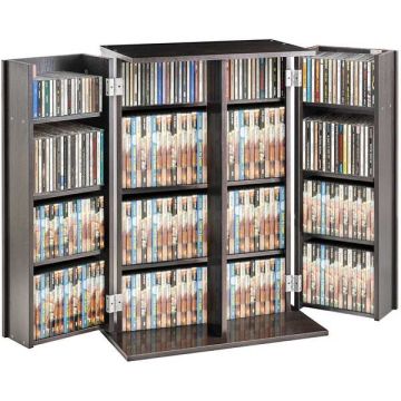 Szafka na nośniki, espresso, do 576 płyt CD/DVD