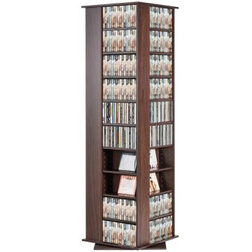 Szafka do przechowywania nośników multimedialnych, wieża obrotowa, espresso, pojemność 1040 płyt CD
