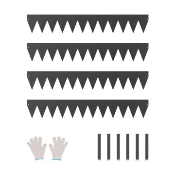 Steel Flexible Black Garden Landscape Edging, 40x6 Inch, 4 Pcs.