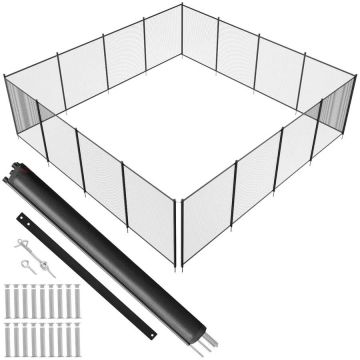 Pool fence, 1.2x14.6 m, removable, for outdoor inground pool