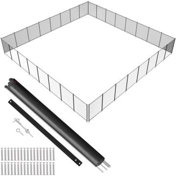 Pool Fence, 4 x 96 ft, Child Safe, PVC Mesh, Removable