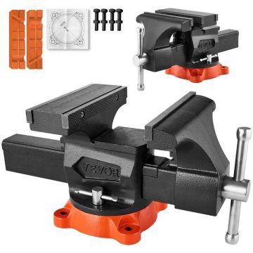 Multifunctional blacksmith's iron vise, 203 mm, 360° rotatable, bidirectional jaws