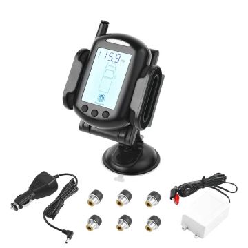 RV Tire Pressure Monitoring System, Wireless TPMS with 6 Sensors
