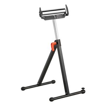Roller stand with polished steel roller, adjustable height 69-109 cm, load capacity 113 kg