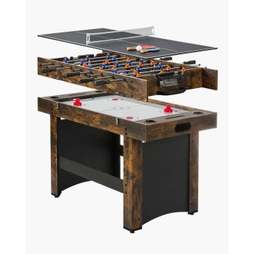 3-in-1 combo game table set, 54" air hockey, table tennis and foosball table