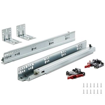 6 pairs of 381 mm steel drawer runners with locking mechanism