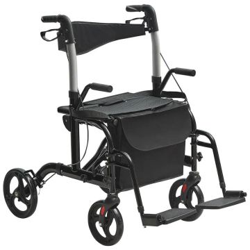 2 w 1 składany aluminiowy chodzik dla seniorów, 136 kg