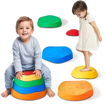 Balance sensory stones for children, 5 pcs., non-slip toys