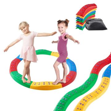 Balance beam stones, 8 pcs., with non-slip surface, montessori toy for children 2-6 years old.