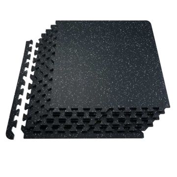 Rubber gym mats with EVA foam, 25x25 cm, 48 sq m