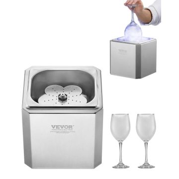 Glass cooler with LED light, instant, 8-10 seconds, single cup