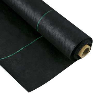 3FTx50FT 5OZ Woven Weed Barrier Fabric For Flower Beds