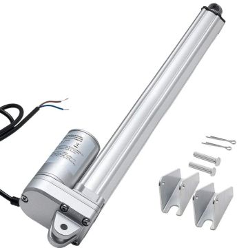 Siłownik liniowy 12 V, skok 304,8 mm, wodoodporny IP65, 3000 N, 5 mm/s