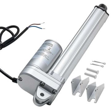Siłownik liniowy 12 V IP65, skok 203,2 mm, 675 funtów, z uchwytem