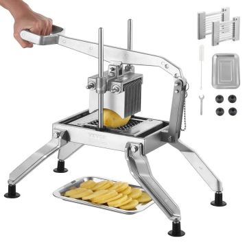 Manual commercial vegetable slicer, stainless steel, for tomatoes