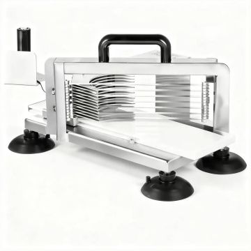 Commercial Manual Stainless Steel Tomato Slicer, 3/8 Inch, with Non-Slip Feet