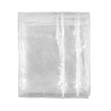 Transparent vinyl tarpaulin for patio cover 3x4 m with rings