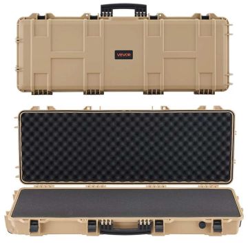 Hard khaki rifle case 1066 mm with wheels, IP67 for wassen