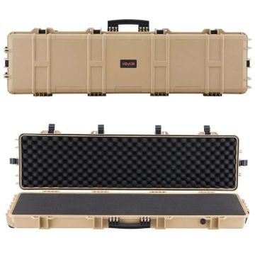 Hard gun case with foam, IP67, 127 cm, khaki